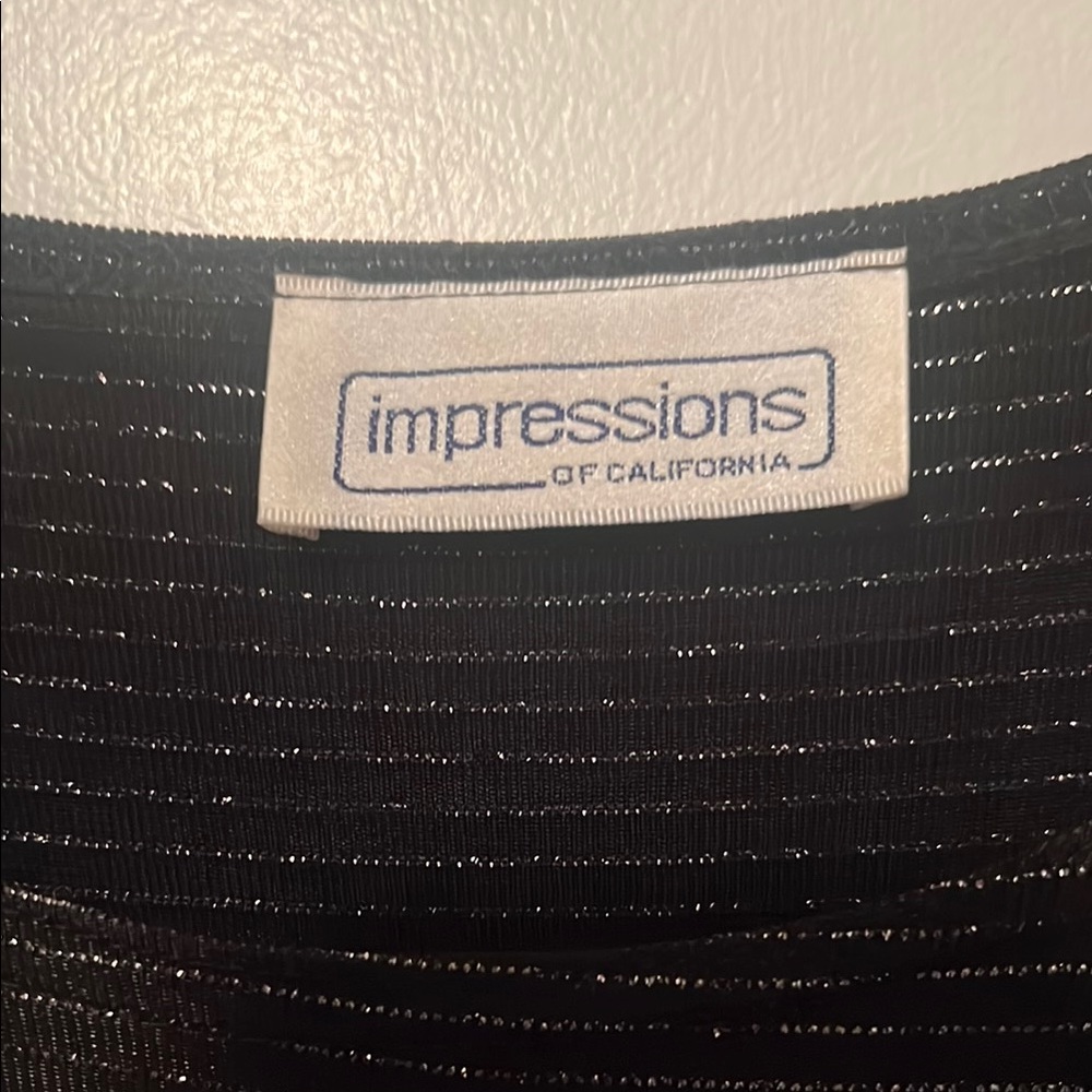 Women's Black and Silver Top